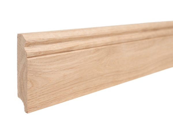 Plinthes Chêne A/B 20x90 non traité 1,5-2,5m Profil Hamburger Altdeutsch Altberliner